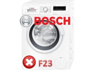 Kļūda F23 Bosch veļas mašīnā