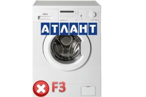 Error F3 en la lavadora Atlant