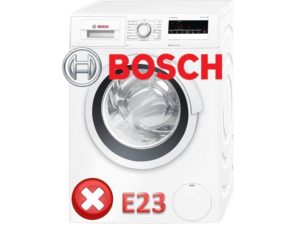 שגיאה E23 במכונת הכביסה של Bosch