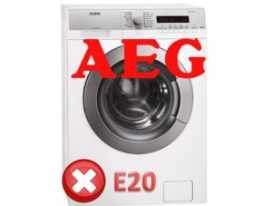 Klaida E20 skalbimo mašinoje Aeg