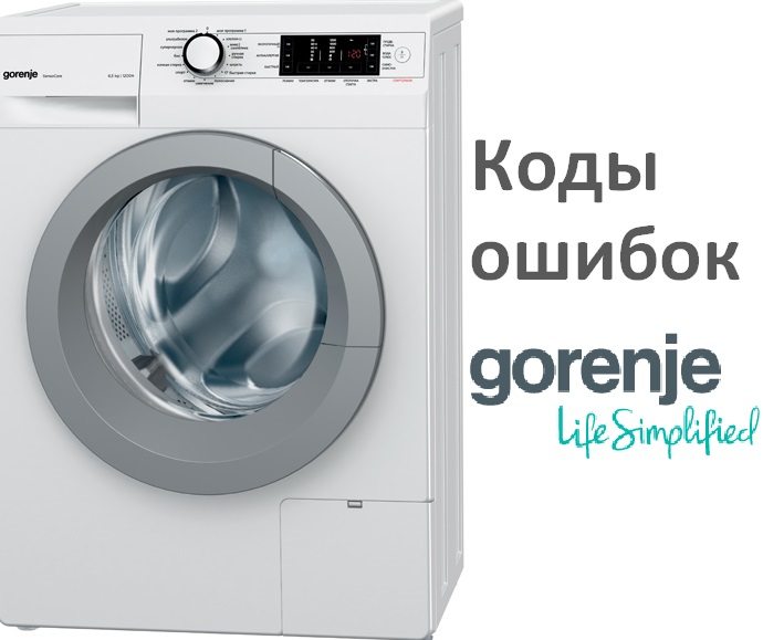 Códigos de erro da máquina de lavar roupa Gorenje
