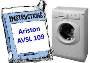 Manual para máquina de lavar roupa Ariston AVSL 109