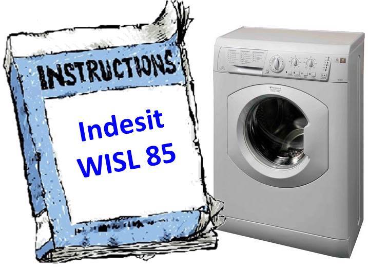Instrução para máquina de lavar roupa Indesit WISL 85