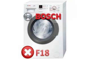 Chyba F18 v práčke Bosch