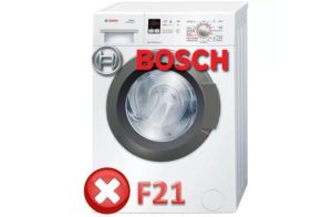 שגיאה F21 במכונת Stiral Bosch
