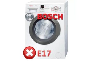 Hiba E17 a Bosch mosógépben