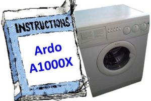 Manual til vaskemaskine Ardo A1000X