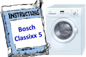 Manual for washer Bosch Classixx 5