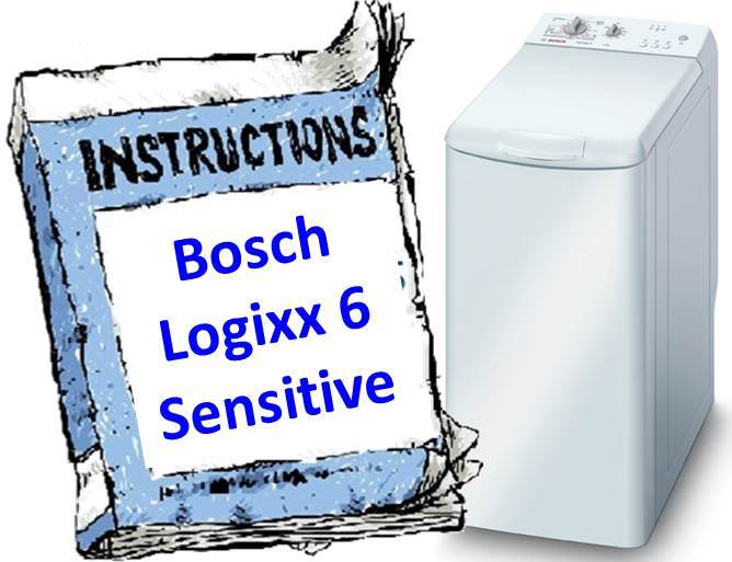 Ръководство за шайба Bosch Logixx 6 Sensitive