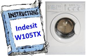 Manual til vaskemaskine Indesit W105TX