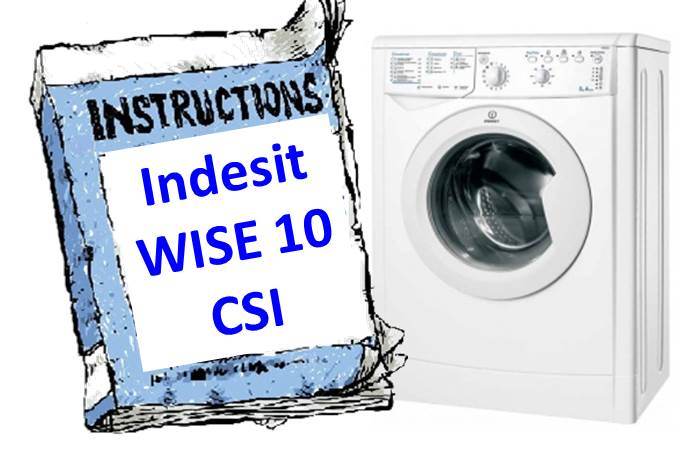 Инструкция за пералня Indesit WISE 10 CSI