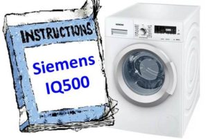 Mga tagubilin para sa washing machine na Siemens IQ500