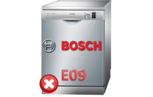 Error E09 sa isang makinang panghugas ng Bosch