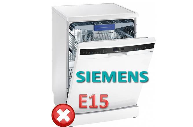 Hiba E15 a Siemens mosogatógépben