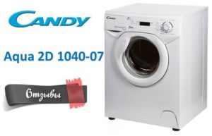 Mga pagsusuri tungkol sa washing machine Candy Aqua 2D 1040-07