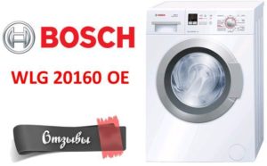 Ang mga review ng Bosch WLG 20160 OE washing machine