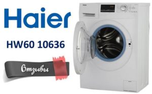 Reviews about the washing machine Haier HW60 10636