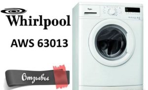 Reviews for the washing machine Whirlpool AWS 63013