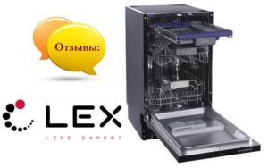 Mga review ng Lex dishwasher