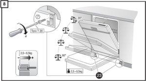 How to adjust the doors of a dishwasher