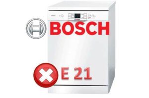 Kaip ištaisyti klaidą E21 „Bosch“ indaplovėje