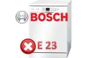 Sådan rettes fejl E23 i en Bosch-opvaskemaskine