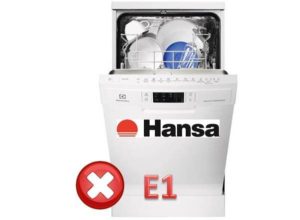 Erro E1 na Hans Dishwasher