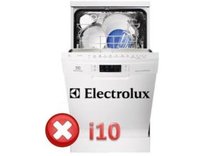 Fejl i10 i electrolux opvaskemaskinen