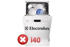 Erro i40 na máquina de lavar louça Electrolux