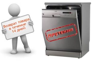 How to return a dishwasher