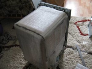 Do-it-yourself noise insulation for a dishwasher