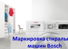 Explanation of the marking of washing machines Bosch