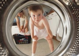 כיצד להפעיל ולהשבית נעילת ילדים במכונת כביסה של LG
