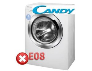 שגיאה E08 במכונת הכביסה של קאנדי