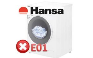Pogreška E01 u perilici rublja Hansa