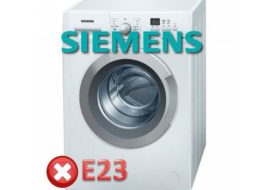Error E23 en la lavadora Siemens