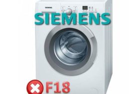 Błąd F18 w pralce Siemens
