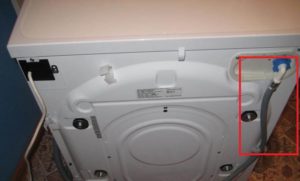 check the inlet hose of the washing machine