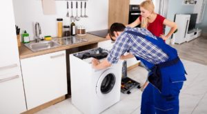 Who should pay for the repair of a washing machine in a rented apartment?