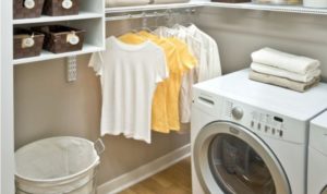 Cách đặt máy giặt trong phòng thay đồ