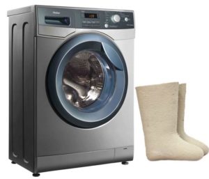 Sådan vaskes filtstøvler i en vaskemaskine