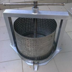 DIY grape press from a washing machine