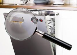 Memeriksa mesin basuh pinggan mangkuk selepas pembelian
