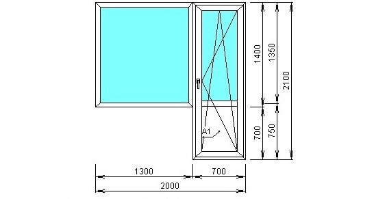 ширина на балконни врати