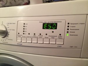 Error E50 in the Electrolux washing machine