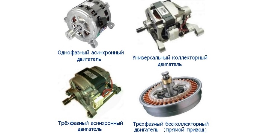 видове двигатели на перални машини