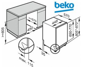 Как да инсталирате съдомиялна Beko