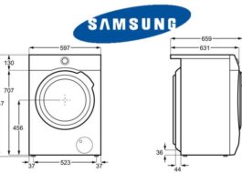 Размери на пералня Samsung