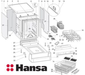 Разглобяване на съдомиялна Hansa