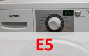 Код на грешка E5 в пералня Gorenje